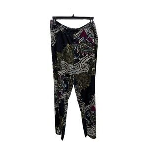 Sunny Leigh Boho Black Wide Leg Pull Over Pants Size XL Festival bohemian